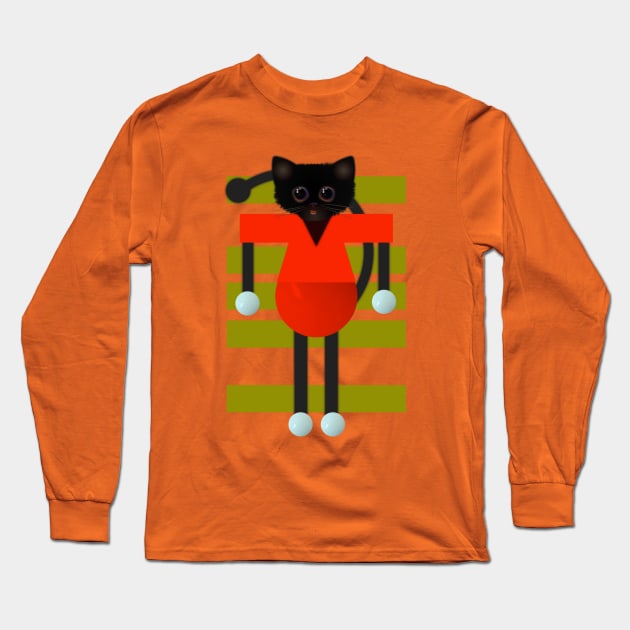 Cat kit.72. Long Sleeve T-Shirt by Beta Volantis